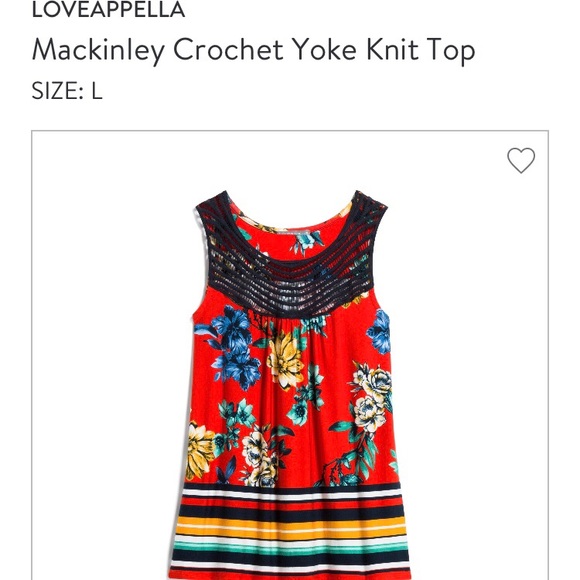 Loveappella Tops - LOVEAPPELLA Mackinley Crochet Knit Tank Top, L